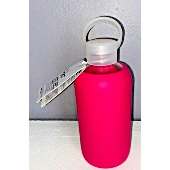 BKR FLIRT 500ML 16oz Opaque Fuschi fog Glass + silicone water bottle BARBIE PINK - Picture 4 of 9